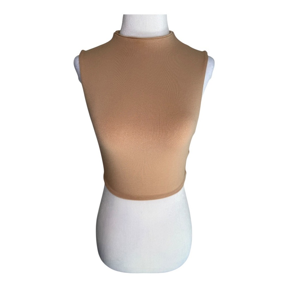NWT Naked Wardrobe Tan Crop Top